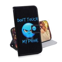 Woede patroon gekleurde tekening horizontale Flip lederen case voor Galaxy A50 met houder & card slots & portemonnee
