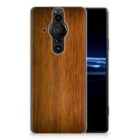 Sony Xperia Pro-I | Bumper Hoesje | Donker Hout