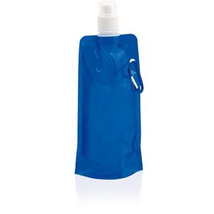 Set van 2x stuks waterzak blauw 400 ml opvouwbaar met haak