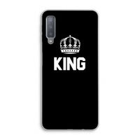 King zwart: Samsung Galaxy A7 (2018) Transparant Hoesje