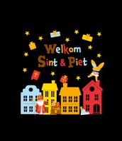Raamstickers Sint & Piet Cartoon Vigo