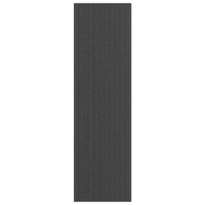 Deurmat 115x400 cm gestreept 115x400 cm zwart en grijs