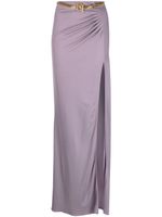 Elisabetta Franchi jupe longue à ceinture en chaîne - Violet