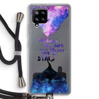 Stars quote: Samsung Galaxy A42 5G Transparant Hoesje met koord