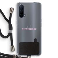 kwetsbaar: OnePlus Nord CE 5G Transparant Hoesje met koord - thumbnail