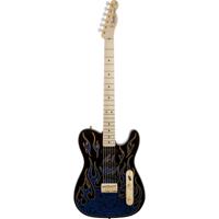 Fender James Burton Telecaster MN Blue Paisley Flames elektrische gitaar met vintage tweed koffer