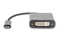 Digitus DA-70829 video kabel adapter USB Type-C DVI Zwart - thumbnail