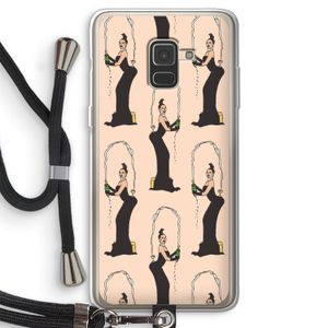 Pop Some Kim: Samsung Galaxy A8 (2018) Transparant Hoesje met koord