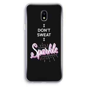Sparkle quote: Samsung Galaxy J3 (2017) Transparant Hoesje