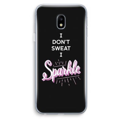 Sparkle quote: Samsung Galaxy J3 (2017) Transparant Hoesje