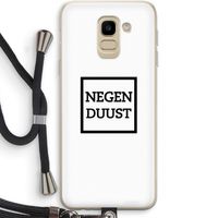 Negenduust vierkant: Samsung Galaxy J6 (2018) Transparant Hoesje met koord