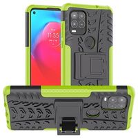 Antislip Xiaomi Redmi 9C, Redmi 9C NFC Hybrid Case met Standaard - Groen / Zwart