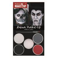 Horror zombie/ vampier/ day of the dead schmink - rood zwart grijs wit kleuren - Halloween