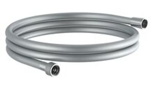 HOGAFLEX K-7 doucheslang, Silverflex, kunststof, zilver look lengte: ca. 200 cm ½" (Ø ca. 1,9 cm) standaard aansluiting inclusief waterbesparende pakking - tot wel 50% minder water verbruik ga