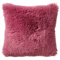 Dutch Decor - FLUFFY - Sierkussen 45x45 cm - superzacht - effen kleur - Heather Rose - roze - thumbnail