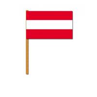 Zwaaivlag/handvlag Oostenrijk - 30 x 45 cm - op houten stok - Versiering landen