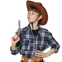 Boland Pistool/revolver - zilver - 20 cm - kunststof - western thema - verkleedaccessoire