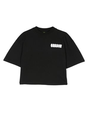 Barrow kids t-shirt strassé à logo imprimé - Noir