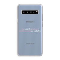 uw waarde daalt niet: Samsung Galaxy S10 5G Transparant Hoesje