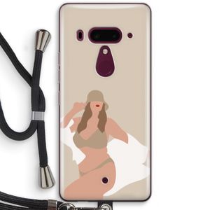 One of a kind: HTC U12+ Transparant Hoesje met koord