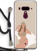 One of a kind: HTC U12+ Transparant Hoesje met koord