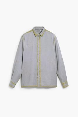 Overhemd met versleten lettering-effect - WHITE - XL