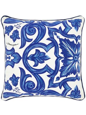 Dolce & Gabbana coussins médium à fleurs brodées - Bleu