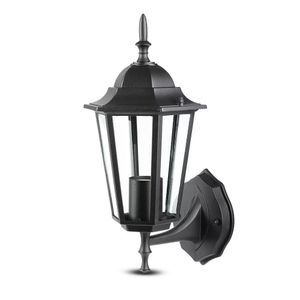Traditioneel klassieke wandlamp - Zwart - Geschikt voor E27 - IP44 voor binnen en buiten