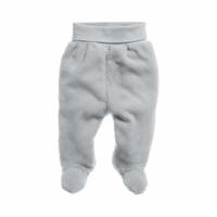 Playshoes Schnizler babybroekje met voetjes fleece Uni Grijs-56