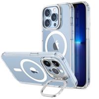 iPhone 13 Pro Max Classic Hybrid Case with Stash Stand (HaloLock) - Clear