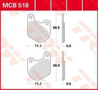 TRW Remblokken, en remschoenen voor de moto, MCB518 Allround organisch