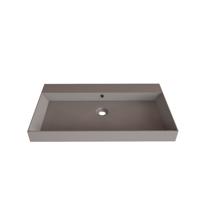 Wastafel Gliss Design Lako 80 cm 1 Kraangat Mat Leigrijs Gliss Design