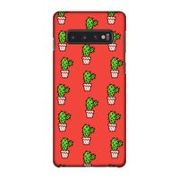 Mini cactus: Samsung Galaxy S10 4G Volledig Geprint Hoesje