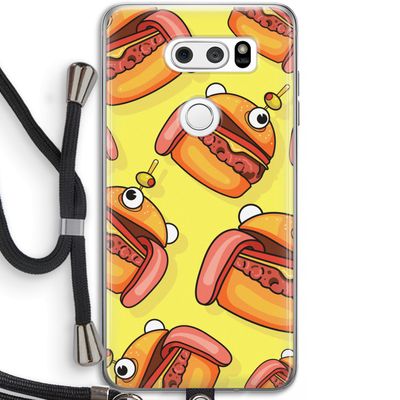 Hamburger: LG V30 Transparant Hoesje met koord