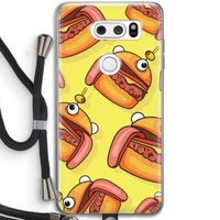 Hamburger: LG V30 Transparant Hoesje met koord