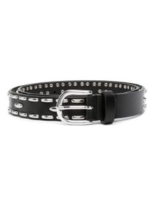 ISABEL MARANT ceinture en cuir à détails de clous - Noir