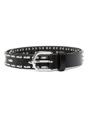 ISABEL MARANT ceinture en cuir à détails de clous - Noir