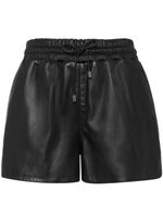 Philipp Plein short en cuir à plaque logo - Noir - thumbnail