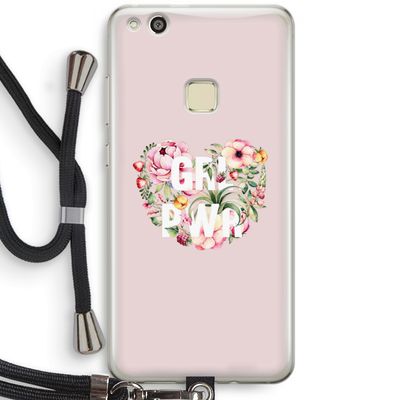 GRL PWR Flower: Huawei Ascend P10 Lite Transparant Hoesje met koord