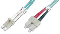 Digitus 2m OM4 LC / SC Glasvezel kabel Zwart, Rood, Turkoois, Wit