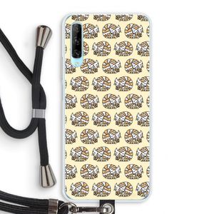 Slapende poes: Huawei P Smart Pro Transparant Hoesje met koord