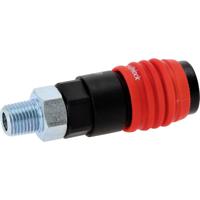 3-in-1 universele persluchtveiligheidskoppeling met 1/4 AG KS Tools 999.9104