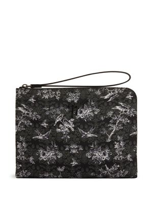 Giuseppe Zanotti pochette Fabian imprimée - Noir