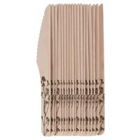 Esschert Design Messen - hout - 20x - kruidenopdruk - 16 cm - BBQ/Verjaardag/Camping/Party Esschert Design Messen - hout - 20x - kruidenopdruk - 16 cm - BBQ/Verjaardag/Camping/Party