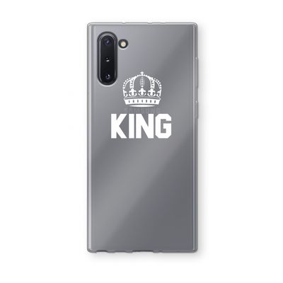 King zwart: Samsung Galaxy Note 10 Transparant Hoesje