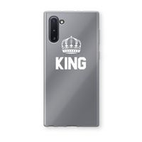 King zwart: Samsung Galaxy Note 10 Transparant Hoesje