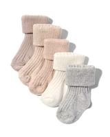 HEMA Baby Sokken Met Bamboe - 5 Paar Beige (beige)