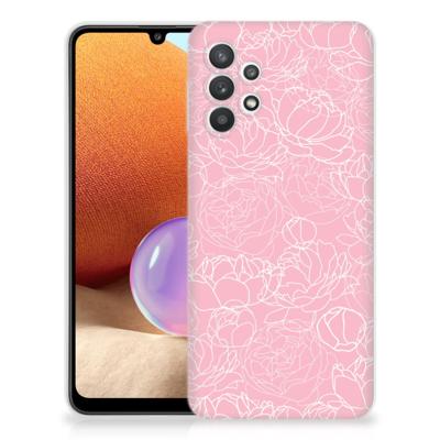 Samsung Galaxy A32 4G | A32 5G Enterprise Editie | TPU Case | White Flowers