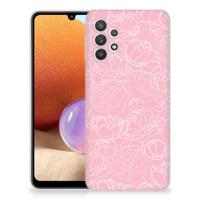 Samsung Galaxy A32 4G | A32 5G Enterprise Editie | TPU Case | White Flowers