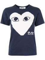 Comme Des Garçons Play t-shirt à logo imprimé - Bleu